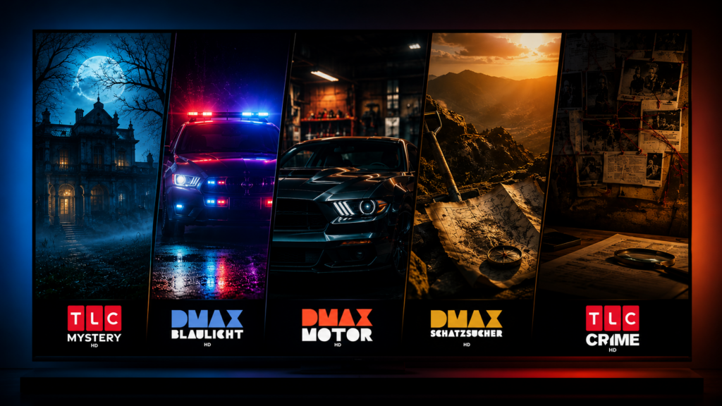 waipu.tv erweitert sein Angebot um fünf neue Sender von DMAX und TLC / / Bildquelle: KI-generiert: ChatGPT/waipu.tv 