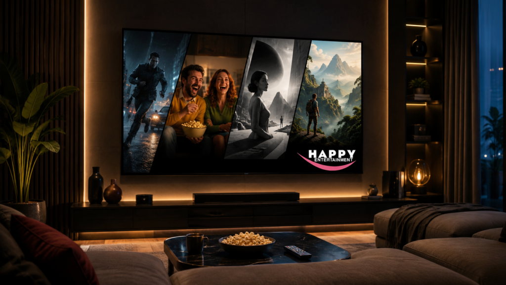 Neuer FAST-Sender Happy Entertainment bei waipu.tv mit Filmen und Unterhaltung / Bildquelle: KI-generiert: ChatGPT Neuer FAST-Sender Happy Entertainment bei waipu.tv mit Filmen und Unterhaltung / Bildquelle: KI-generiert: ChatGPT