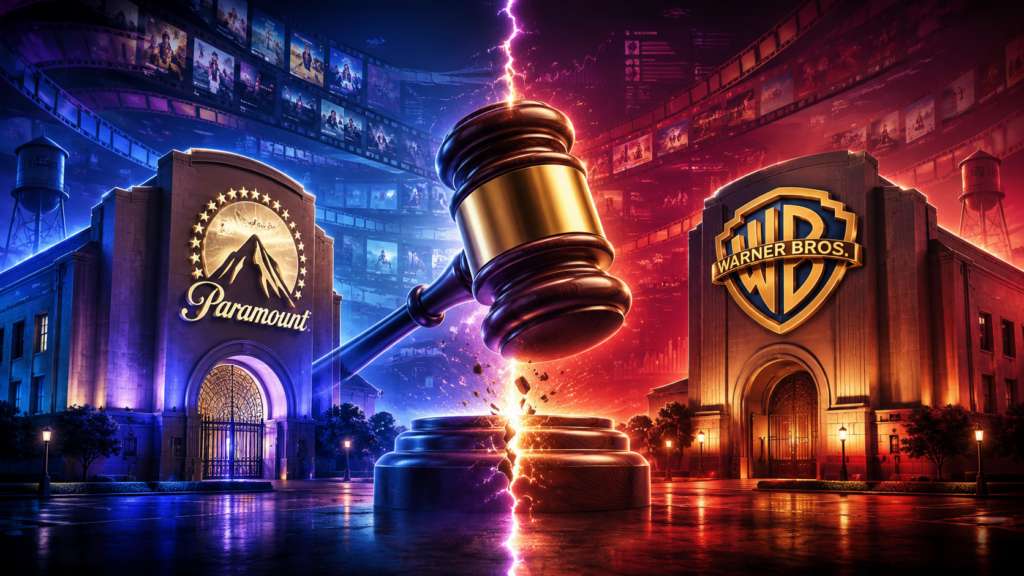 Gericht stoppt Paramount-Warner-Fusion vorerst / Bildquelle: KI-generiert: ChatGPT Gericht stoppt Paramount-Warner-Fusion vorerst / Bildquelle: KI-generiert: ChatGPT