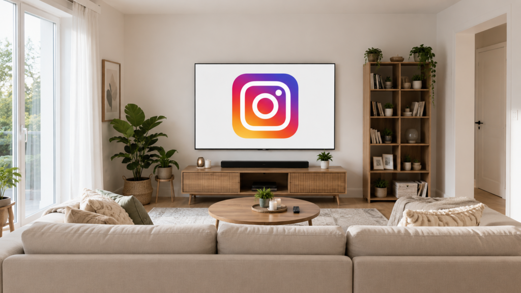 Instagram auf dem TV / Bildquelle: KI-generiert: ChatGPT