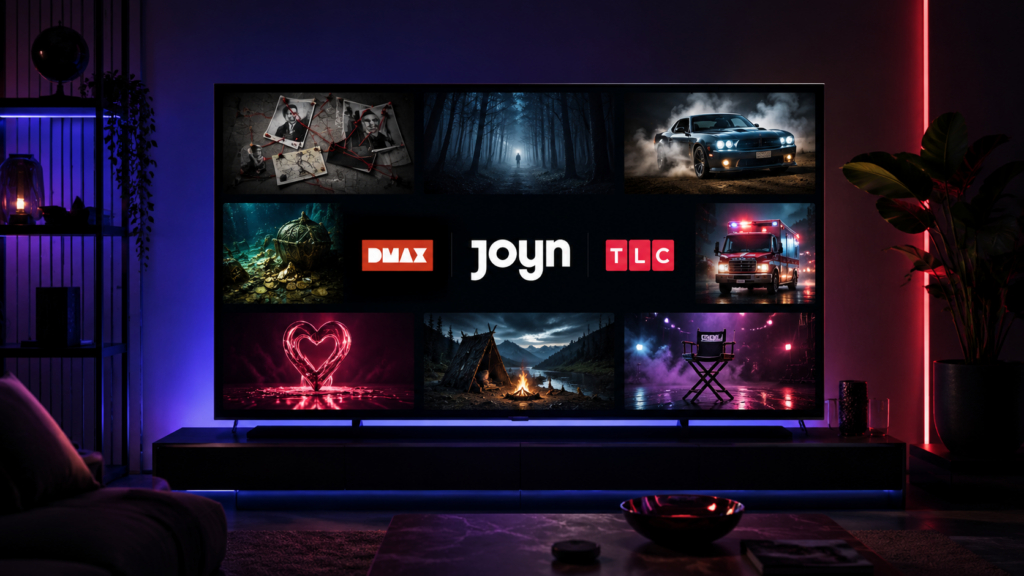 Joyn erweitert sein kostenloses Angebot um neun neue Channels von DMAX und TLC / Bildquelle: KI-generiert: ChatGPT/Joyn/Warner Bros. Discovery